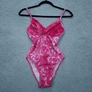 NEW Vintage Newport News Women's  6 AVG Mesh Underwire Floral One Piece Hi Cut‎